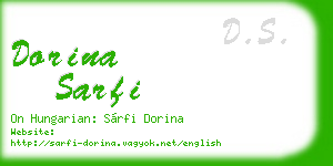 dorina sarfi business card